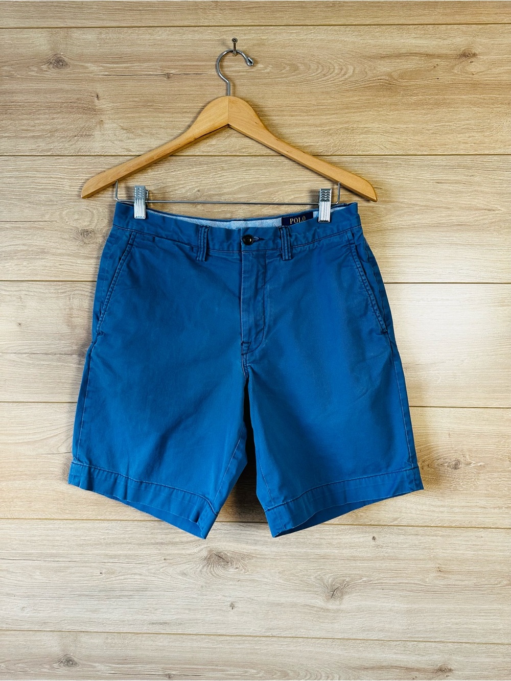 Polo by Ralph Lauren Chino Teal Blue Men's Flat Front Shorts